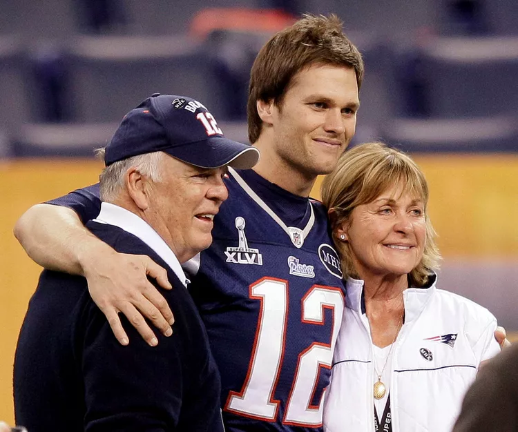 Tom Brady, Galynn Patricia and Thomas Brady Sr.